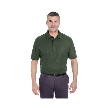 UltraClub Men's Whisper Pique Polo with Pocket, Style