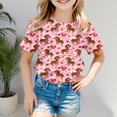 thumbnail image 2 of Godom Girls Tops Short Sleeve Crewneck Tees Girls Summer T Shirts, 2 of 5