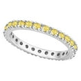 thumbnail image 1 of Fancy Yellow Canary Diamond Eternity Ring Band 14K White Gold (0.51ct), 1 of 5