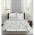thumbnail image 2 of Miriam Slate Reversible Floral Full/Queen Quilt Set, 2 of 9