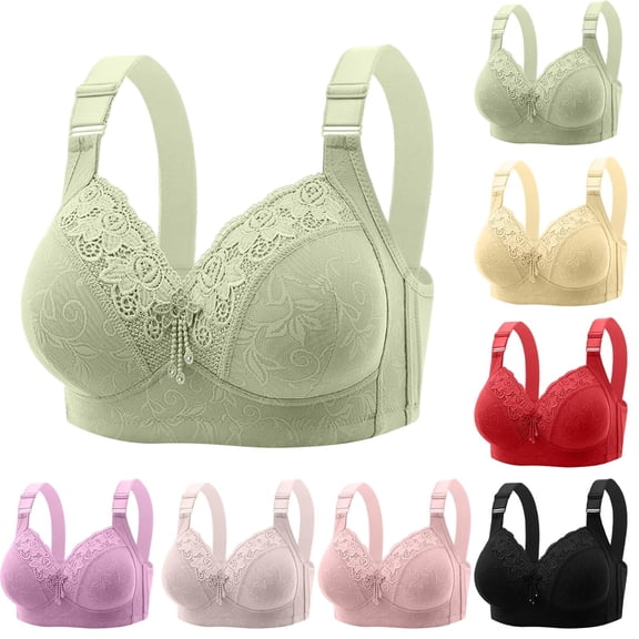 Rvasteizo Womens Ajustable Bras Spaghetti Strap Breathable Push Up Wireless Shaping Thin,XXL