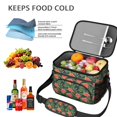 thumbnail image 5 of Lunch Box Pioneer Flower Floral Print Pattern Insulated Lunch Bag for Women Men,Medium Leakproof Lunchbox Cooler Bag Adjustable Strap,10 X 6.7 X 8 Inches, 5 of 6