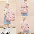 thumbnail image 4 of 3-piece Backpack for Girls, 15.6 Inch Laptop School Bag Kindergarten Elementary College Backpacks Large Bookbags for Teen Girls Women Students Casual Travel Daypacks（Pink）, 4 of 8