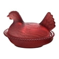 thumbnail image 7 of Glass Chicken Candy Tray with Lid, Hen on Nest Crystal Candy Dish and Candy Jar, Rural Farmhouse Style Glass Candy Bowl for Snacks Desserts Chocolates, Home Kitchen Counter Tabletop Decor, HAODEJW, 7 of 7