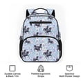 thumbnail image 6 of KUIFORTI Horse Black Toddler Backpack Boys Kids School Bag with Multiple Storage Pockets Adjustable Straps 13.5 Inch for Preschool Kindergarten Daily Use, 6 of 7
