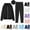 Beige, variant on Efsteb Womens Fall Sweatsuits Two Piece Sets Zip Up Hooded Long Sleeve Coats Casual Travel Jogger Pants Tracksuits (Beige,L)