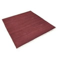 thumbnail image 2 of Rugsotic Carpets Eco-Friendly Woven Hand Woven Kilim Flat Weave Dark Red Solid Area Rug, 6'x6' Square, Antimicrobial, 2 of 9