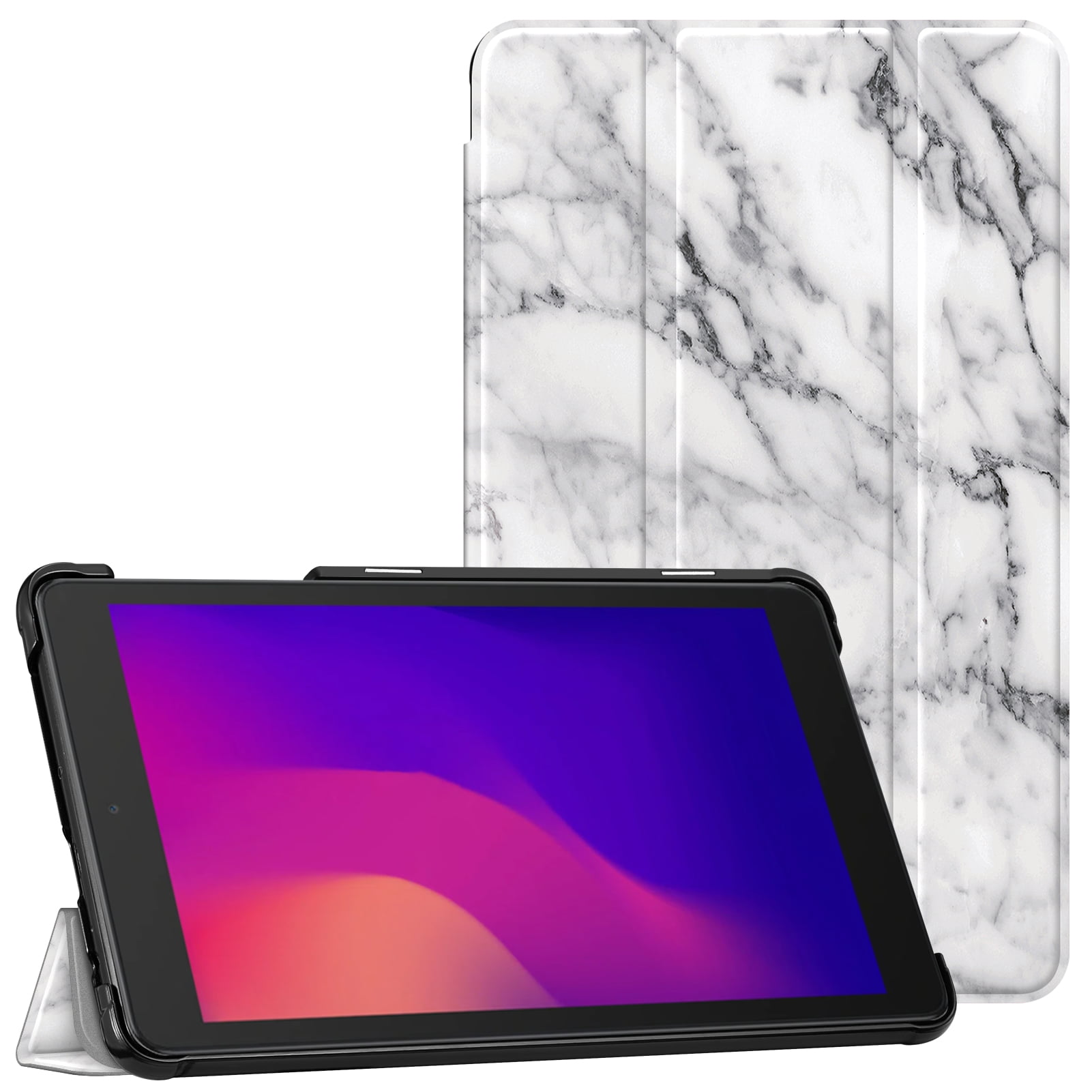 Fintie SlimShell Case for Alcatel Tab 2 (Model: 9032Z) - Lightweight Trifold Stand Cover for Alcatel Joy Tab 2 8.0" Tablet, Marble White - Walmart.com