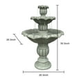 thumbnail image 5 of Willwolfer 35'' H 3-Tier Outdoor Water Fountain - With Submersible Electric Pump- Garden Cascading Waterfall for Yard Patio Lawn Home Decor, 5 of 13
