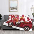 thumbnail image 5 of KLL Truck With Gnomes Print Fleece Throw Blanket, Horizontal Fleece Bedding Cute Soft Blankets Comfy Fleece Flannel Plush Home Decor for Couch & Bed -80"x60", 5 of 9