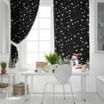 thumbnail image 5 of Fsddascl Black Christmas Blackout Curtains for Bedroom/Living Room, Thermal Insulated Kitchen Curtains, Winter Snowman Animals Snowy Pine Tree Grommet Darkening Window Treatment Drapes 52"x63"x2, 5 of 6