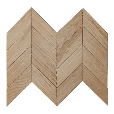 Ekena Millwork 11 7/8"W x 11 7/8"H x 1/2"P Heritage Wood Mosaic Wall Tile, Oak