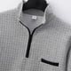 thumbnail image 4 of Blusa y camisa de cuello alto de manga corta para hombre, blusa informal de verano a la moda de color liso con cuello alto y cremallera, blusa/camiseta para hombre., 4 of 8