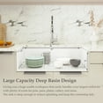 thumbnail image 6 of 36" Fireclay Farmhouse Kitchen Sink with Bottom Grid and Basket Strainer 90Lb, 6 of 7