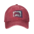 thumbnail image 1 of DouZhe Adjustable Washed Cotton Baseball Cap - Game Controller Prints Vintage Dad Hat Unisex Sports Caps (Red), 1 of 6
