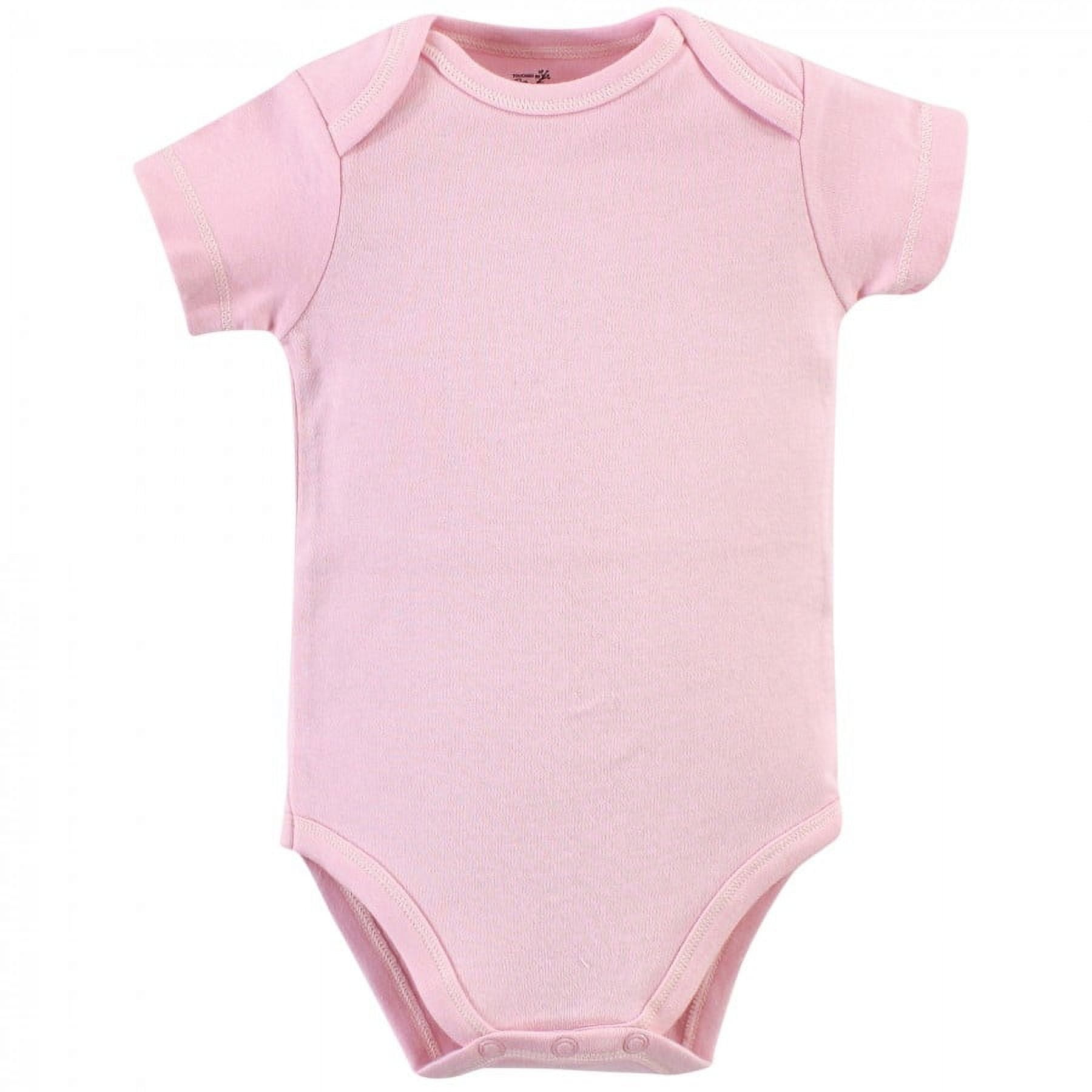 Touched by Nature Baby Girl Organic Cotton Bodysuits 5pk, Blossoms, 0-3 Months