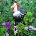thumbnail image 4 of Gallina decorativa de jardín. Divertidas estatuas de jardín, decoración de jardín de hadas al aire libre. Escultura animal divertida de la estatuilla de la forma de la gallina de la decoración del ja, 4 of 4