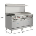 thumbnail image 3 of 60 In. Commercial Range with 48 In. Griddle, 2 Burners and 2 Standard Ovens, 3 of 13