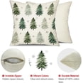 thumbnail image 6 of Christmas Pillow Covers 18x18 Inch Set of 2 White Snowflake and Christmas Tree Decorative White Throw Pillows Winter Christmas Decor for Home Couch 44C, 6 of 6