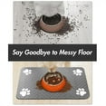 thumbnail image 6 of Pet Feeding Mat-Absorbent Pet Placemat for Food and Water Bowl, with Waterproof Rubber Backing, Quick Dry Water Dispenser Mat for Dog and Cat,20X12 in （Silver）, 6 of 7