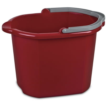 Sterilite 16 Qt. Dual Spout Pail Classic Red