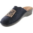 thumbnail image 3 of SC Home Collection Womens 15217 Natural Wool Hippie Flower Cozy House Slippers Made in Europe, 3 of 4