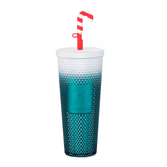 Disney Disneyland Starbucks Mickey Holiday Tumbler with Candy Cane Straw New
