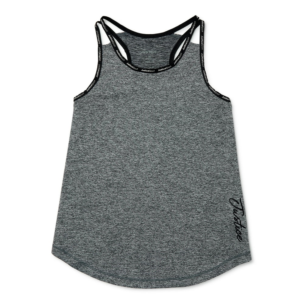 Justice Justice Girls Racerback Graphic Active Tank Top, Sizes 518