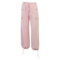 thumbnail image 5 of Hvyesh Women Y2k Baggy Cargo Pant Teen Girls Trendy Parachute Pant High Waist Hiking Pant Trendy Y2K Trouser Streetwear, 5 of 6