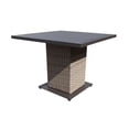 thumbnail image 3 of TK Classics Oasis Wicker 5 Piece Outdoor Square Dining Table with Armless Chairs Set, 3 of 5