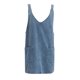 thumbnail image 2 of Vestido vaquero para mujer: tirantes ajustables, escote en V, minivestido con bolsillos, tallas S-XL., 2 of 4
