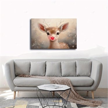 DOPAPRINT Merry Everything And Happy Always Print Retro Wall Art Winter ...