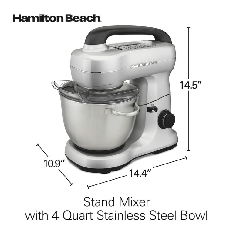 Hamilton Beach ミキサー ステンレス Hamilton Beach Easy Clean Stand Mixer, 300 Watts, 7 Speeds