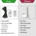 String Light with Remote and Timer 35ft Battery Operated Christmas