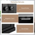 thumbnail image 4 of Kadyn Buffet Sideboard,Sideboard Buffet Cabinet,72.5 Inches Tall Buffet Cabinet with 6-Tier Shelves and 4 Doors-Black, 4 of 7