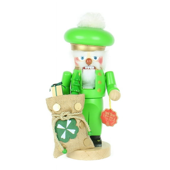 Kurt Adler Steinbach (#S1329) Chubby Irish Santa Nutcracker, approx 12"