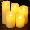 thumbnail image 1 of Jinswick Flame-Free LED Column Candle with Timer, Battery-Operated Plastic Large Decorative Electric Candle Light, Suitable for Halloween, Christmas, Wedding, Party Centerpiece Decoration, 1 of 13