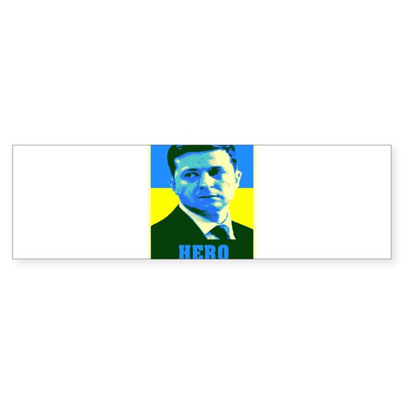 CafePress - Ukrainian President Zelenskyy Ukrai - 10"x3" Rectangle Bumper Sticker