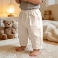 thumbnail image 4 of SONXAHE Solid‑Tone Casual Pants for Infant Boy Harem‑Cut Casual Pants Indoor Play Bottoms, 4 of 5
