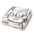 thumbnail image 3 of Cat Kitten Cartoon Throw Blanket, Fluffy Soft Cozy Blanket Flannel Plush Microfiber Couch Throw 50"x40", 3 of 7