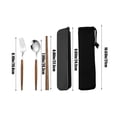 thumbnail image 3 of Tumotour Chopsticks And Spoon Set For One Person One Chopstick Convenient Tableware Students Storage Box Fork Singles Wooden Chopsticks Five Piece Set, 3 of 6