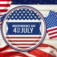 thumbnail image 4 of Yhmxh 16 PCS 4th of July Paper Plates, American Flag Patriotic 7 inch Plates Paper Dessert Plates, Independence Day Red White Blue Holiday Party Tableware Decorations Party Supplies, 4 of 6