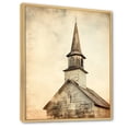 thumbnail image 2 of Designart "Vintage Faith in Church Spire" Spiritual Framed Wall Art - Cabin Yellow Church Entryway Framed Wall Art, 2 of 6