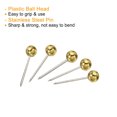 thumbnail image 4 of Uxcell Push Pins Round Head Thumb Map Tacks Steel Point, Golden 400 Pack, 4 of 5