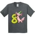 thumbnail image 3 of Inktastic 8th Birthday Axolotl with Ice Cream Youth T-Shirt, 3 of 5