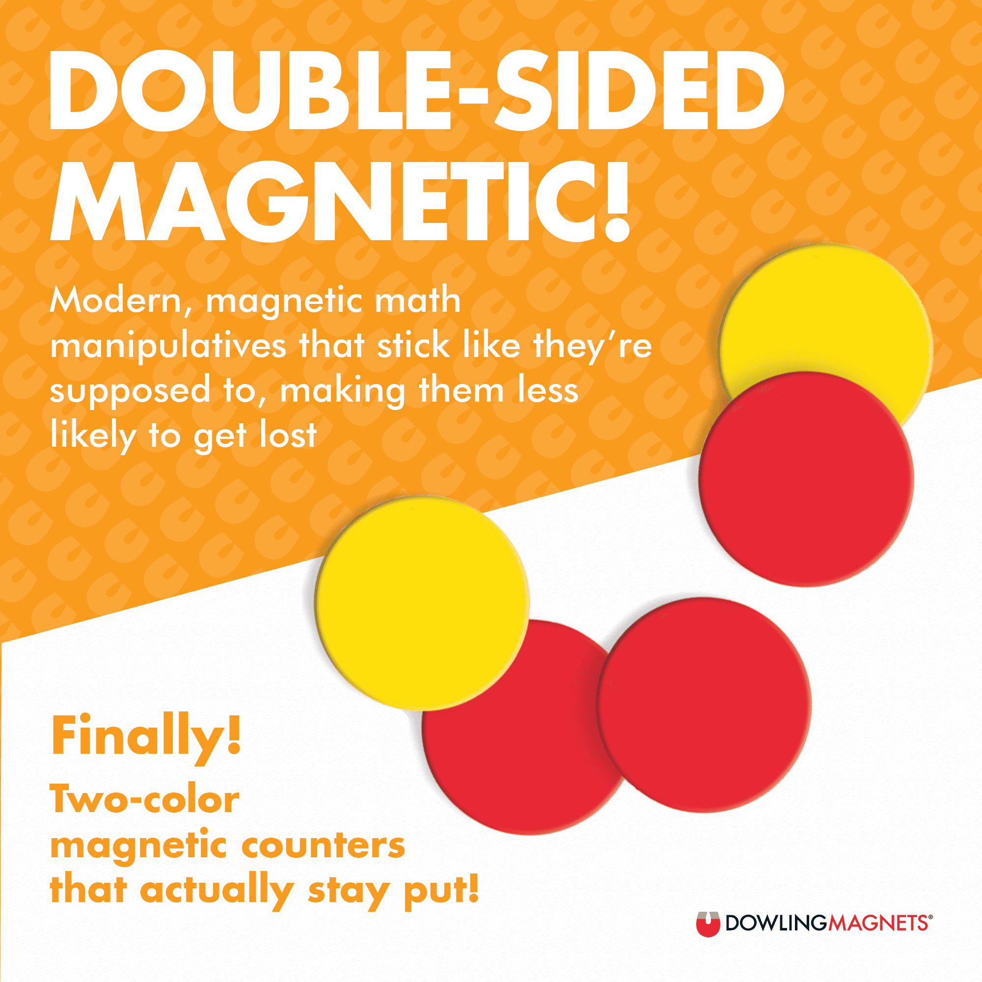 Dowling Magnets Two-Color Magnetic Counters, Set of 200