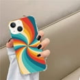 thumbnail image 2 of 70s Stripes Case Compatible with iPhone 14 Plus,Unique Art Design TPU Bumper Cover Case, 2 of 6