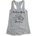 thumbnail image 1 of Follow Your Dreams Tank Top, Ladies Racerback Tank Top, Funny Halloween Tank, Horror Movie Graphic Tee, Heather Gray, Large, 1 of 3