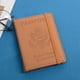 thumbnail image 2 of Porta pasaporte de PU RFID, bolsa para tarjetas de oro rosa, juego de visa de viaje, almacenamiento multicapa, 2 of 6