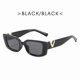thumbnail image 1 of 2023 Retro Cat Eye Frame Sunglasses Women Luxury V Sun Glasses Men Fashion Rectangle Jelly Glasses With Metal Hinges Uv400, 1 of 3